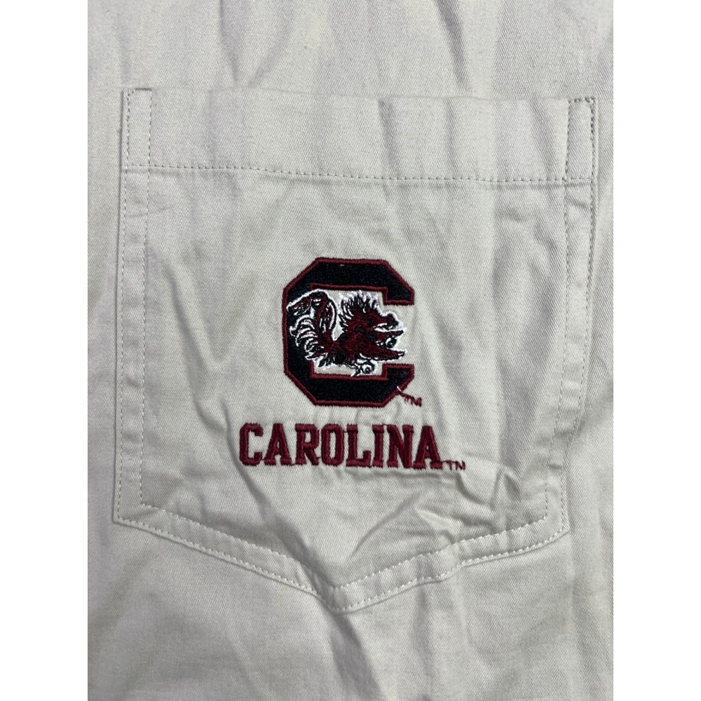 Three Square South Carolina Gamecocks Button Down Shirt Mens XL Tan Cotton NWT - Picture 3 of 11
